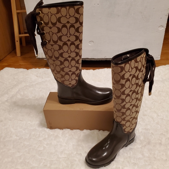 Coach Signature Snow Rain Boots - Picture 4 of 9
